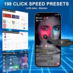 Auto Clicker Smart Tapper for iPhone iPad Android TikTok - Auto Touch Device with Adjustable Speed, Instant Clicker for Live Stream Likes, Social Media Tasks（Black）