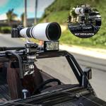 Camera Window Stabilizer with 75mm Bowl Base Leveling Adapter with 3/8" Screw, 80mm Focusing Macro Rail, 10kg/22lbs Maximum Load Capacity, Camera Car Mount for Vlogging, Outdoor Photography (WN-03)