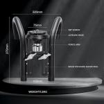 Camera Window Stabilizer with 75mm Bowl Base Leveling Adapter with 3/8" Screw, 80mm Focusing Macro Rail, 10kg/22lbs Maximum Load Capacity, Camera Car Mount for Vlogging, Outdoor Photography (WN-03)