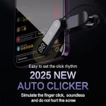 Auto Clicker for Smart Phone, Phone Screen Adjustable Speed Auto Tapper for iPhone iPad Apps, Fast Click Screen Tappers for TIK Tok, Game, Live Broadcasts Likes, Physical Clicker - White