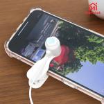 Mobile Phone Screen Auto Clicker, Smart Automatic Mini Tappers Bracket Simulated Finger Clip-On USB Clicking Device para for iPhone Android Tablet Live Broadcast Gaming Phones Deal Shopping, ABS White