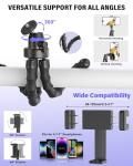 Vlogging Kit for iPhone/Android, YouTube Starter Kit with Wireless Microphone/Camera Tripod/Flexible Tripod/RGB Fill Light, Content Creator Essentials Kits for TikTok Vlog Video Recording