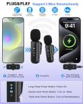Vlogging Kit for iPhone/Android, YouTube Starter Kit with Wireless Microphone/Camera Tripod/Flexible Tripod/RGB Fill Light, Content Creator Essentials Kits for TikTok Vlog Video Recording