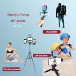 Litchitech Vlogging Kit for iPhone,Vlogging Kit for Andriod Phone,Vlogging Camera Kit,with Tripod 60" / Multiple Holders/RGB Light/Lavalier Mic/Remote
