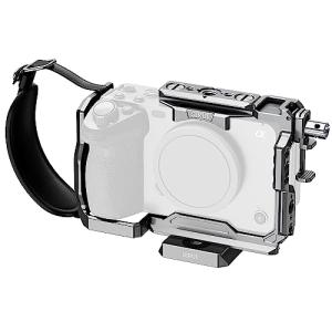 SIRUI Camera Cage for Sony FX 3 FX30 with Wrist Strap Cable Clamp for HDMI NATO Rail, QR Plate for Arca-Swiss, Compatible with Sony XLR Handle and Compatible with DJI RS2 RS3 Gimbal, Grey