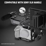 NEEWER FX3/FX30 Cage Camera Cage with HDMI Cable Clamp, NATO Rail, 3/8 Inch ARRI Positioning Holes, 1/4 Inch Thread Compatible with Sony FX3 FX30 Original XLR Handle, Compatible with DJI RS2 RS3