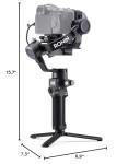 DJI RSC 2 Combo - 3-Axis Gimbal Stabilizer for DSLR and Mirrorless Camera, Nikon, Sony, Panasonic, Canon, Fujifilm, 6.6 lb Payload, Foldable Design, Vertical Shooting, OLED Screen, Black.