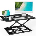Slendor Standing Desk Converter, 32x22 inch Adjustable Desktop Standing Desk, 0-17 inch Height Adjustable Stand Up Computer Desk, 704 Sq Inch Large Sit Stand Riser Workstation for Home, Office