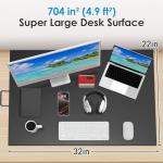Slendor Standing Desk Converter, 32x22 inch Adjustable Desktop Standing Desk, 0-17 inch Height Adjustable Stand Up Computer Desk, 704 Sq Inch Large Sit Stand Riser Workstation for Home, Office