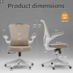 SICHY AGE Ergonomic Office Chair with Adjustable Lumbar Support & Flip-Up Armrests - High Back Computer Desk Chair with Thickened Seat Cushion, Rolling Wheels for Home/Office Study Work