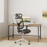 GM Seating Dreem XL Ergonomic Office Chair - Mesh Hi Back Executive Desk Chair - Polished Alumimum Base with Headrest Modern Comfortable Desk Chair for Home and Office - Black