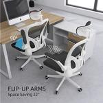 Ergonomic Office Chair, High-Back Desk Chair with 2D Headrest,Mesh Office Chair with Flip-Up Arms,Up&Down Lumbar Support, 90-135° Tilt Lock Big and Tall Computer Desk Chairs for Home,Bedroom,Study
