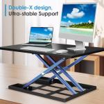 Slendor Standing Desk Converter, 32x22 inch Adjustable Desktop Standing Desk, 0-17 inch Height Adjustable Stand Up Computer Desk, 704 Sq Inch Large Sit Stand Riser Workstation for Home, Office