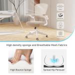 SICHY AGE Ergonomic Office Chair with Adjustable Lumbar Support & Flip-Up Armrests - High Back Computer Desk Chair with Thickened Seat Cushion, Rolling Wheels for Home/Office Study Work