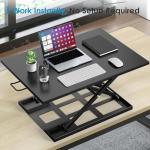Slendor Standing Desk Converter, 32x22 inch Adjustable Desktop Standing Desk, 0-17 inch Height Adjustable Stand Up Computer Desk, 704 Sq Inch Large Sit Stand Riser Workstation for Home, Office