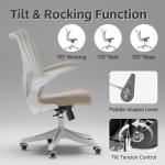 SICHY AGE Ergonomic Office Chair with Adjustable Lumbar Support & Flip-Up Armrests - High Back Computer Desk Chair with Thickened Seat Cushion, Rolling Wheels for Home/Office Study Work
