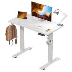Kingant Standing Desk Height Adjustable Small Electric Stand Up Desks [35 x 20 Inch] - Ergonomic Sit Stand Desk Rising Desks for Home Office Computer Desk Workstation