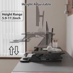 BONTEC Standing Desk Converter w/Dual Gas Spring, Height Adjustable for Dual Monitor Workstation (36")