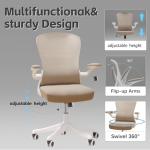 SICHY AGE Ergonomic Office Chair with Adjustable Lumbar Support & Flip-Up Armrests - High Back Computer Desk Chair with Thickened Seat Cushion, Rolling Wheels for Home/Office Study Work