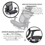 GM Seating Dreem XL Ergonomic Office Chair - Mesh Hi Back Executive Desk Chair - Polished Alumimum Base with Headrest Modern Comfortable Desk Chair for Home and Office - Black
