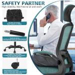 Ergonomic Mesh Home Office Chair | High Back Computer Desk Chair with Adjustable Lumbar Support & Headrest | Swivel Task Chair with Flip-Up Armrests for Home & Office (English, Green)