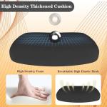 Ergonomic Office Chair for Long Hours & Back Pain Relief – Adjustable Lumbar Support & Headrest, High-Density Foam Cushion, Flip-Up Armrests, Perfect for Work & Study (Glam, Dark Black)