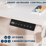 Kingant Standing Desk Height Adjustable Small Electric Stand Up Desks [35 x 20 Inch] - Ergonomic Sit Stand Desk Rising Desks for Home Office Computer Desk Workstation