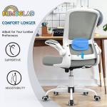Mimoglad Ergonomic High Back Mesh Office Chair, Adjustable Lumbar Support, Thickened Seat Cushion (Modern, Moon Gray)