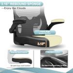 CYKOV Office Chair, High Back Desk Chair Adjustable Height and Ergonomic Design Home Office Computer Chair Executive Lumbar Support Padded Flip-up Armrest Swivel Task Chair