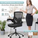CYKOV Office Chair, High Back Desk Chair Adjustable Height and Ergonomic Design Home Office Computer Chair Executive Lumbar Support Padded Flip-up Armrest Swivel Task Chair