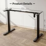 BONTEC Electric Standing Desk Frame, Height Adjustable Sit Stand Desk Base Ergonomic (Single Motor)