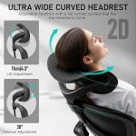 BESTFAIR High Back Ergonomic Office Chair, Breathable Mesh Desk Chair with Lumbar Support, Adjustable Headrest, Flip-up Armrests, Computer Gaming Chair