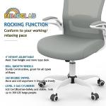 Mimoglad Ergonomic High Back Mesh Office Chair, Adjustable Lumbar Support, Thickened Seat Cushion (Modern, Moon Gray)