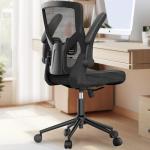 CYKOV Office Chair, High Back Desk Chair Adjustable Height and Ergonomic Design Home Office Computer Chair Executive Lumbar Support Padded Flip-up Armrest Swivel Task Chair