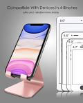 CreaDream Cell Phone Stand, Cradle, Holder, Aluminum Desktop Stand Compatible with Switch, All Smart Phone, iPhone 15 14 13 12 Pro Max Plus Mini Xr X Se 8 SE -Rose Gold