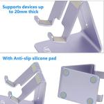 Urmust Cell Phone Stand for Desk Phone Holder Dock Cradle Stand for iPhone 15 14 13 12 11 Pro Max X Xr 8 Plus 7 6, Tablet(4-10in) Light Purple