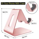 CreaDream Cell Phone Stand, Cradle, Holder, Aluminum Desktop Stand Compatible with Switch, All Smart Phone, iPhone 15 14 13 12 Pro Max Plus Mini Xr X Se 8 SE -Rose Gold