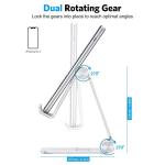 OMOTON Foldable Cell Phone Stand, C4 Portable Aluminum Phone Holder, Adjustable Phone Dock Cradle Compatible with iPhone 16/15/14/13 Pro Max, Samsung Galaxy, Small Tablets, All Smart Phones, Silver