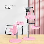 OATSBASF Cute Chat Stand, Angle Height Adjustable Cell Phone Stand for Desk, Kawaii Phone Holder Stand for Recording, Compatible with iPhone, All Phones (Pink)