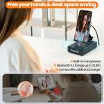 Joymate Gifts for Men and Women, Wireless Phone Charger Stand with Bluetooth Speaker and Adjustable Angle Phone Holder for Desk Tech Gift for Birthday/Anniversary (Black)
