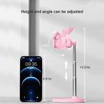 OATSBASF Cute Chat Stand, Angle Height Adjustable Cell Phone Stand for Desk, Kawaii Phone Holder Stand for Recording, Compatible with iPhone, All Phones (Pink)