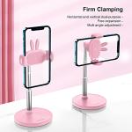 OATSBASF Cute Chat Stand, Angle Height Adjustable Cell Phone Stand for Desk, Kawaii Phone Holder Stand for Recording, Compatible with iPhone, All Phones (Pink)