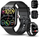 Smart Watch for Men Women, 1.96" Smartwatch (Answer/Make Call), IP68 Waterproof Fitness Tracker, 100+ Sport Modes, Heart Rate and Sleep Monitor, Pedometer, Smartwatches for Android iOS