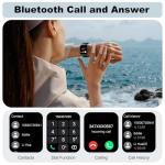 Smart Watch for Men Women, 1.96" Smartwatch (Answer/Make Call), IP68 Waterproof Fitness Tracker, 100+ Sport Modes, Heart Rate and Sleep Monitor, Pedometer, Smartwatches for Android iOS