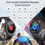 DIVOAZBVO Smart Watches for Women Men, 1.39" HD IPS Touchscreen Smartwatch with 120 Sports Modes, Heart Rate/Sleep Monitor, IP67 Waterproof, Bluetooth Call & Music Control for iPhone/Android (Black)