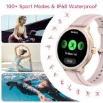 YMZ Smart Watch for Men Women, 1.27" HD Touchscreen Fitness Tracker, Bluetooth Calling, 100+ Sports Modes, Sleep Monitor, IP68 Waterproof, Compatible with Android & iPhones