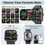 Smart Watch for Men Women, 1.96" Smartwatch (Answer/Make Call), IP68 Waterproof Fitness Tracker, 100+ Sport Modes, Heart Rate and Sleep Monitor, Pedometer, Smartwatches for Android iOS