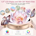 YMZ Smart Watch for Men Women, 1.27" HD Touchscreen Fitness Tracker, Bluetooth Calling, 100+ Sports Modes, Sleep Monitor, IP68 Waterproof, Compatible with Android & iPhones