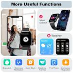 Smart Watch for Men Women, 1.96" Smartwatch (Answer/Make Call), IP68 Waterproof Fitness Tracker, 100+ Sport Modes, Heart Rate and Sleep Monitor, Pedometer, Smartwatches for Android iOS