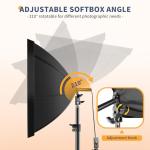 UBeesize Softbox Photography Lighting Kit, 20'' x 20'' Professional Softbox Lighting Kit with 85W 3000-7500K LED Bulbs, Studio Lights for Photography/Live Streaming/Video Recording